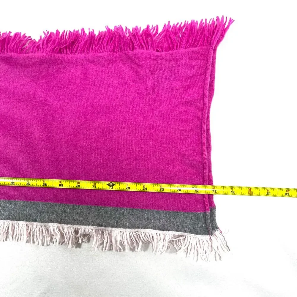 Mcculleys 100% Pure Cashmere Fringe Scarf MultiColor Old Money Luxury